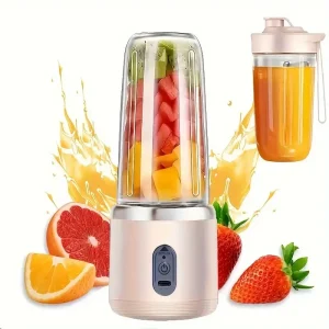 [Portable Juicer] Portable 26 Ounces Mini Juicer | Rechargeable Juice Maker with 10 Blades for Smoothies, Milkshakes and Iced Drinks, Suitable for Traveling, Work or Home Use, Perfect Gift for Valentine's Day, Thanksgiving, Christmas, Mother's Day, Health