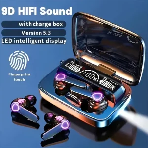 1pc Smart TWS Wireless Earbuds with Triple Digital Display, Bluetooth 5.3 HiFi Immersive Sound for iOS/Android, Wireless Earphones, Bluetooth Headphones, Sleek Earphones, Stylish Earbuds, Comfortable Wear, Durable Plastic, Noisefree Audio, Touch