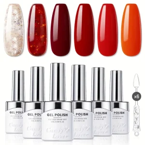 MTSSII Autumn & Winter Gel Nail Polish Collection - Matte & Glitter Shades, -Off, Scent-Free /LED Semi-Permanent Varnish, 0.21oz Bottles, Nude Grey & More Colors Available, Fall Nail Polish, Trendy Shades, Leadfree Varnish, Chipresistant Finish, DIY Manic