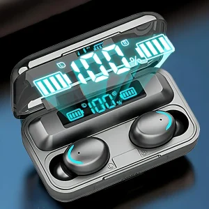 [Wireless Earbuds] V5.3 Wireless Earbuds | One-Step Quick Pairing, Noise Reduction Mic, LED Power Display, Stereo Bass, Clear Call Quality - Ideal for Sports & Workout, Rechargeable Lithium Battery, Touch Control, Closed-Back Design, No Jack, USB Type-C C